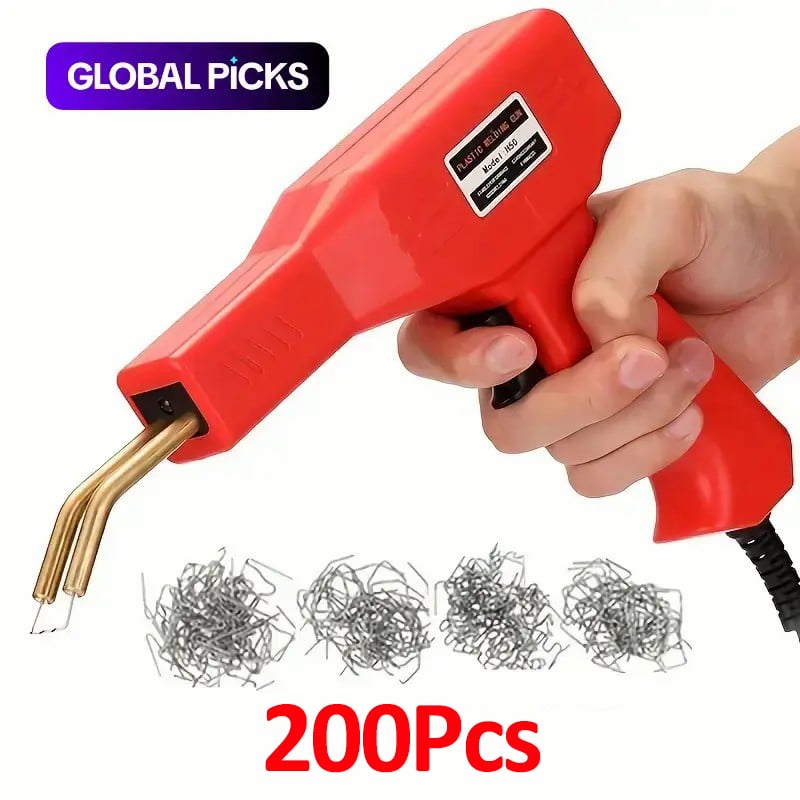 🔧 Handheld Car Plastic Welding Repair Tool (200 Staples Included)