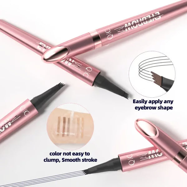 🎁Last Day Each only $6.66 and Free shipping✨Waterproof Micro-Fork Eyebrow Pencil, Long-Lasting Brow Pen for Natural Hair-Like Strokes