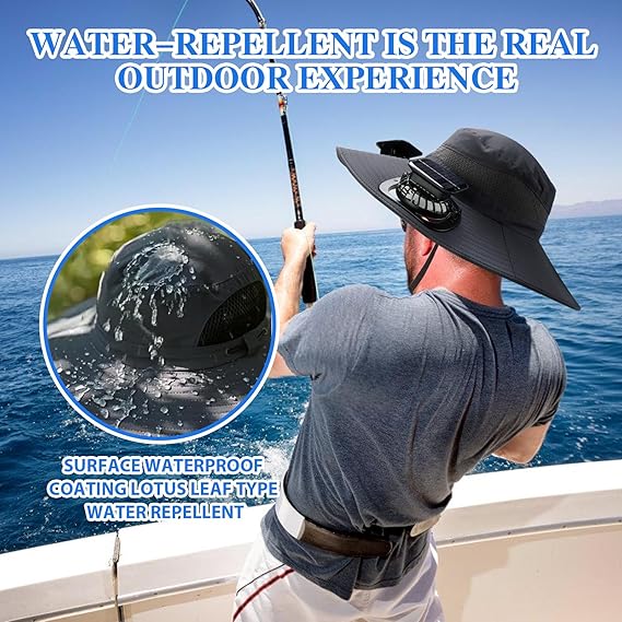 🏆 50K+ SOLD! 49% OFF – Almost Gone-⚡2025 New Ultralight Solar Fan Sun Hat – Lighter Than a Baseball!⚾(Only 11oz)