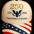Men'S Anniversary United States Of America Eagle Printed Adjustable Baseball Cap