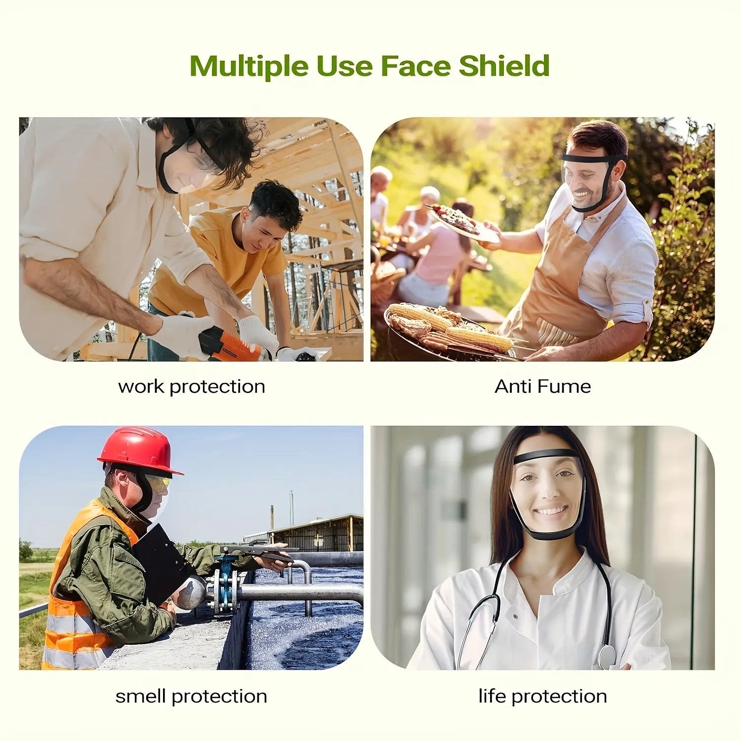 🔥Last Day 49% OFF -each only $8.3 Free Shiping🛠️Transparent Visor - Adjustable Full-Face Protective Shield