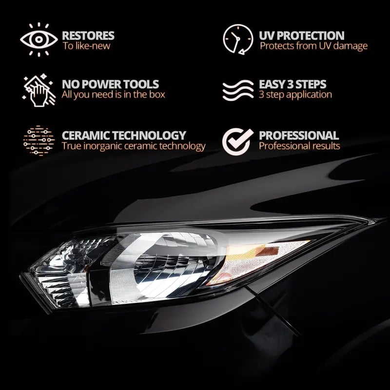 🚗QIFOR Automotive Headlamp Restoration Fluid Oxidized