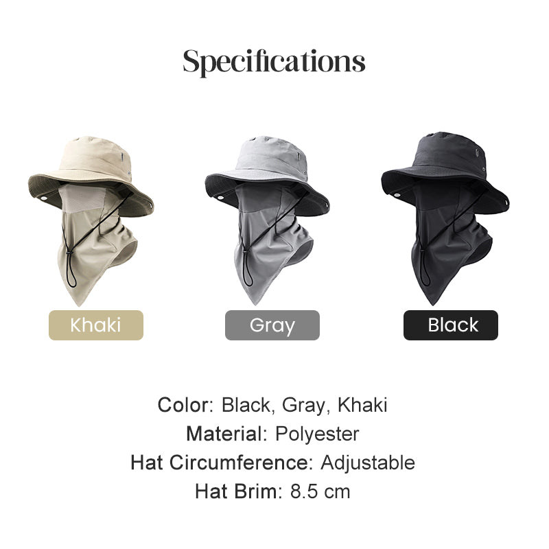 🔥UV Protection Bucket Hat with Face Cover