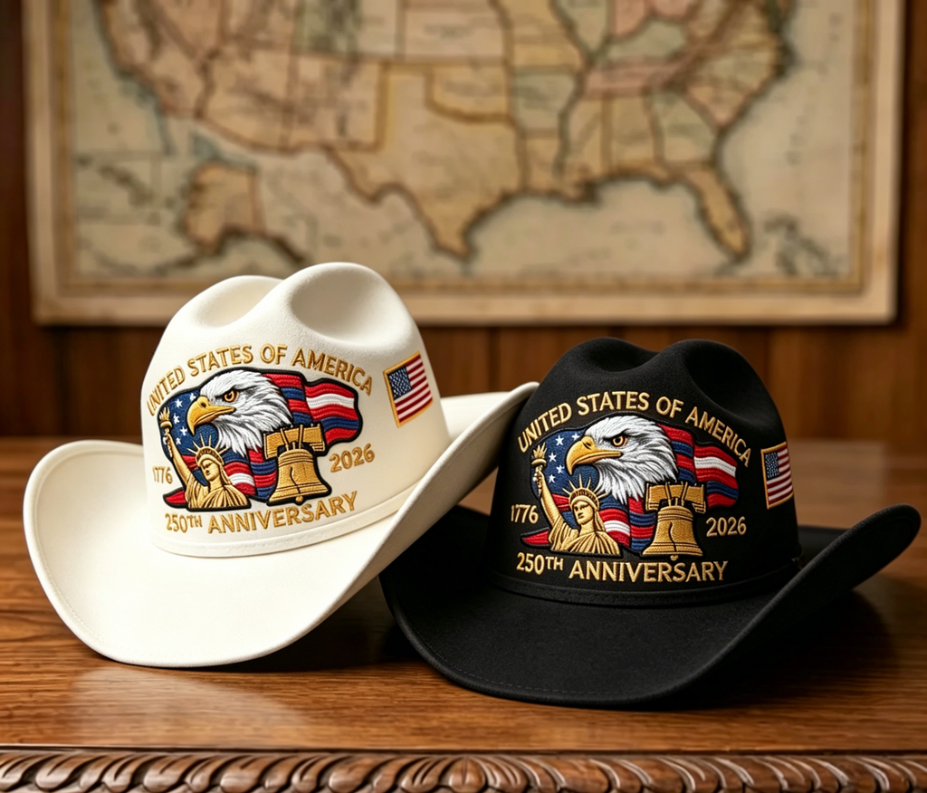 🔥Flash Sale-58% Off🔥⚡250th Anniversary Embroidered Cowboy Hat🦅