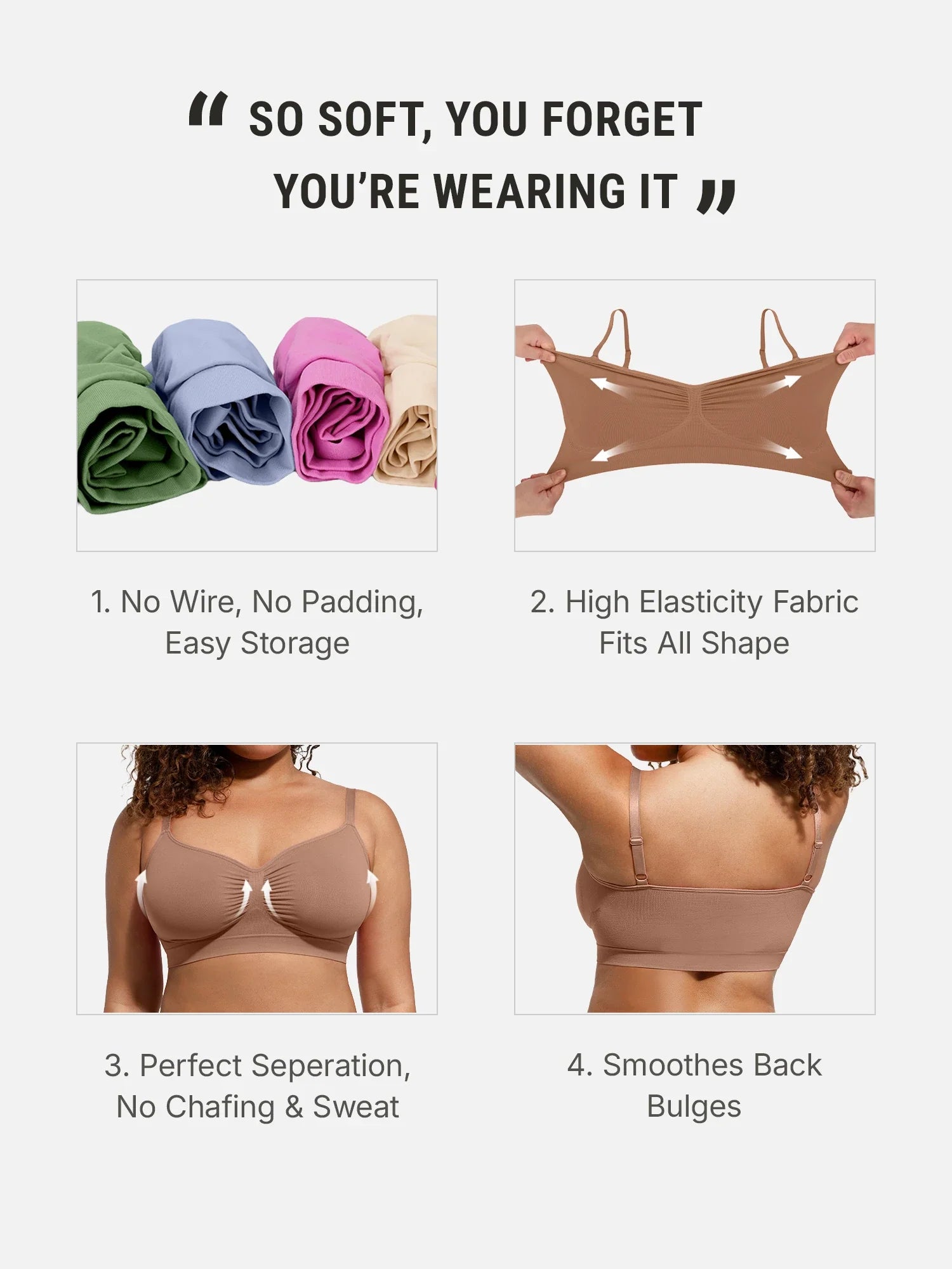 🔥SALE ENDS SOON!🔥Jelly Wireless Bra💃 – Full Coverage, Ultra Soft & All-Day Comfort