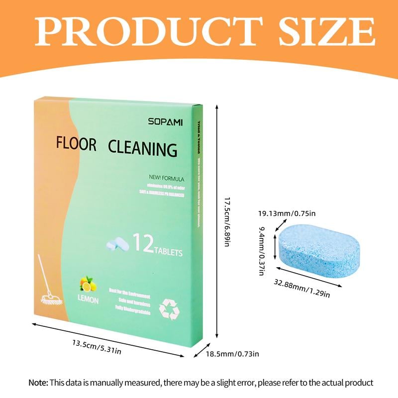 🎁Just $6.6 each and Free Shipping🎁Floor Cleaning Tablets - Safe for Wood Tile Marble Quick Dry No Residue