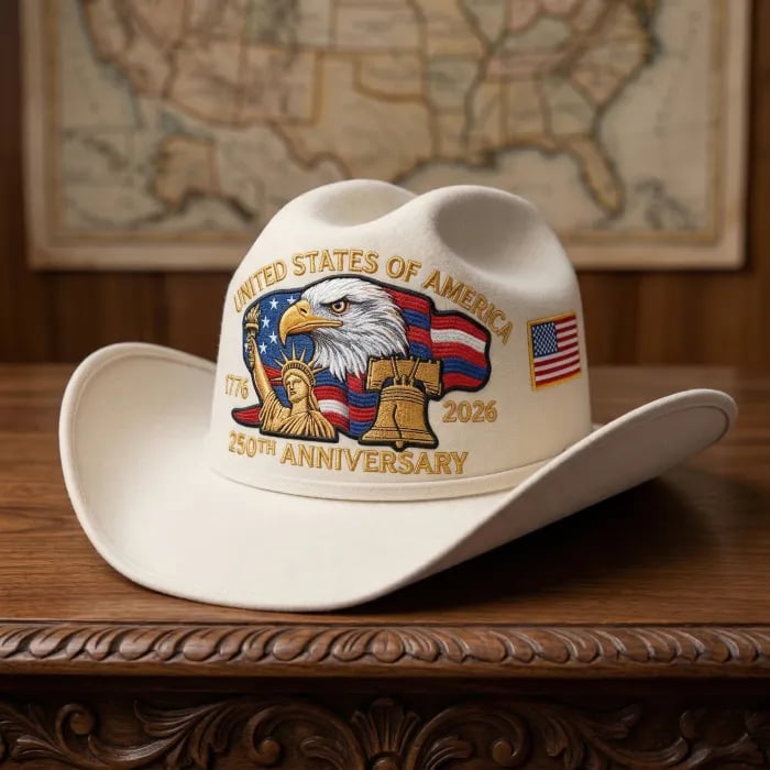 🔥Flash Sale-58% Off🔥⚡250th Anniversary Embroidered Cowboy Hat🦅
