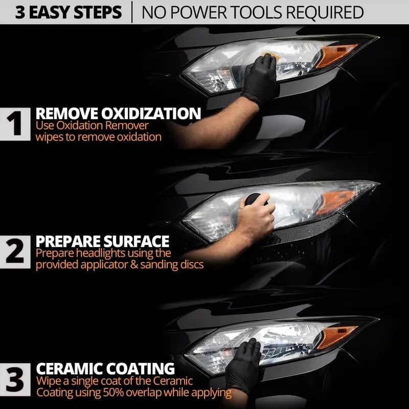 🚗QIFOR Automotive Headlamp Restoration Fluid Oxidized