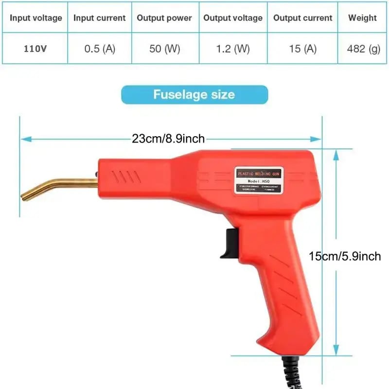🔧 Handheld Car Plastic Welding Repair Tool (200 Staples Included)