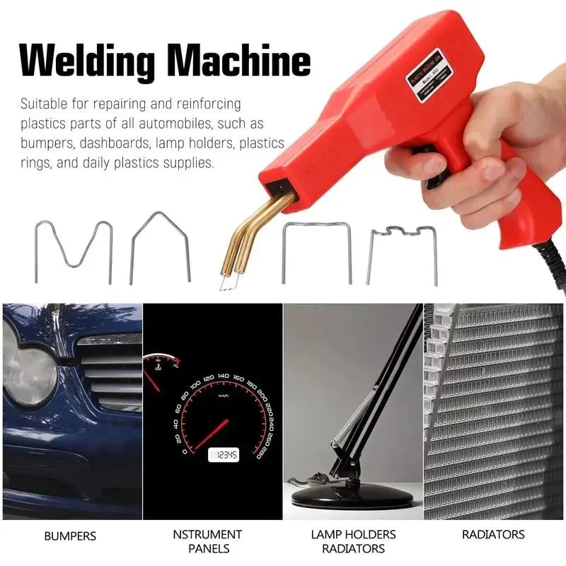 🔧 Handheld Car Plastic Welding Repair Tool (200 Staples Included)