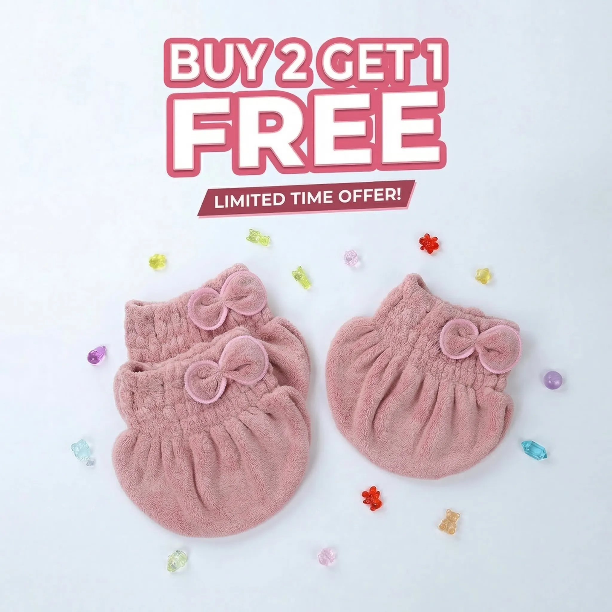 🔥BUY 2 GET 1 FREE TODAY & Ultra-Plush Anti-Frizz Hair Towel Caps